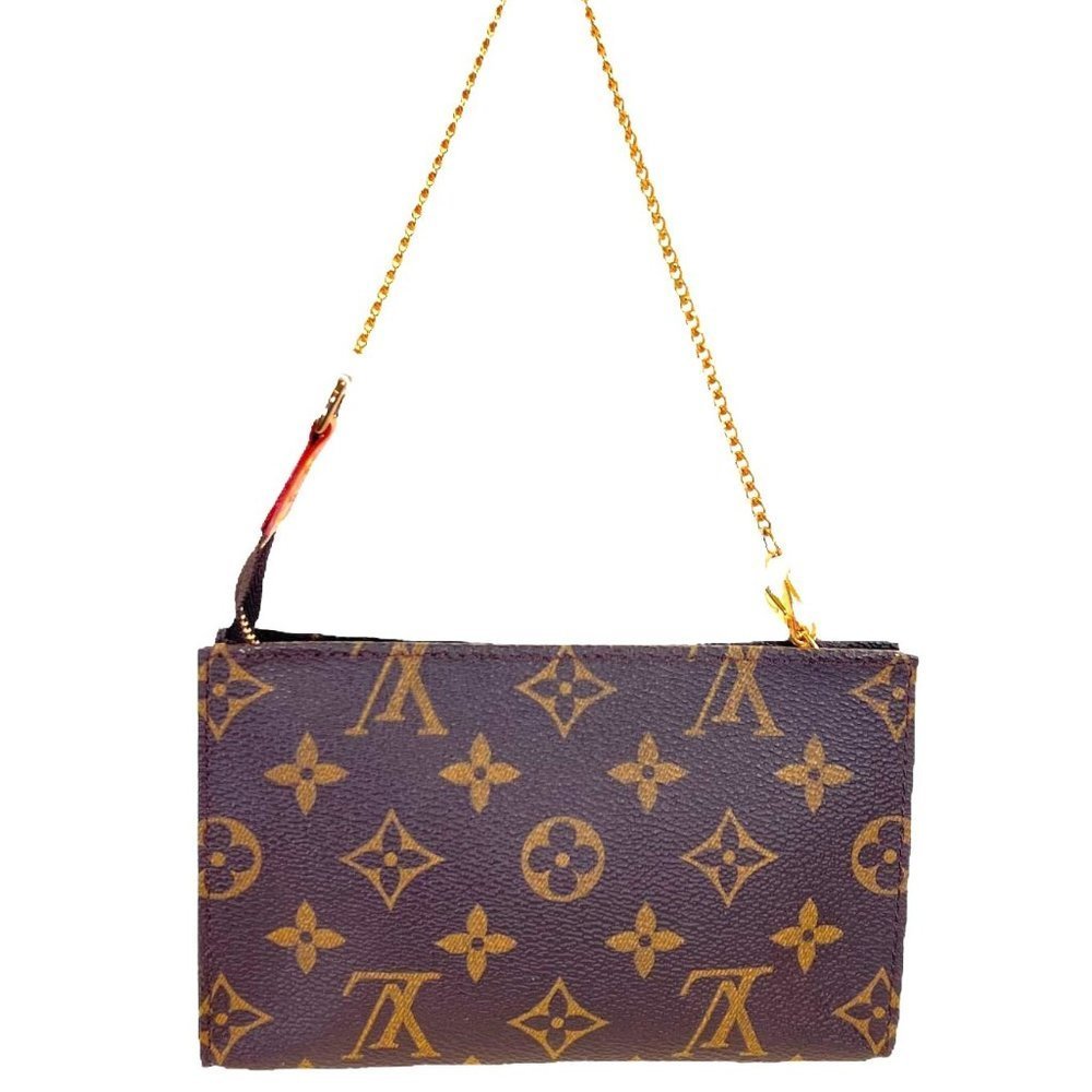Authentic Louis Vuitton Clutch Bag Accessory Bucket's Pouch Monogram Used LV Han
